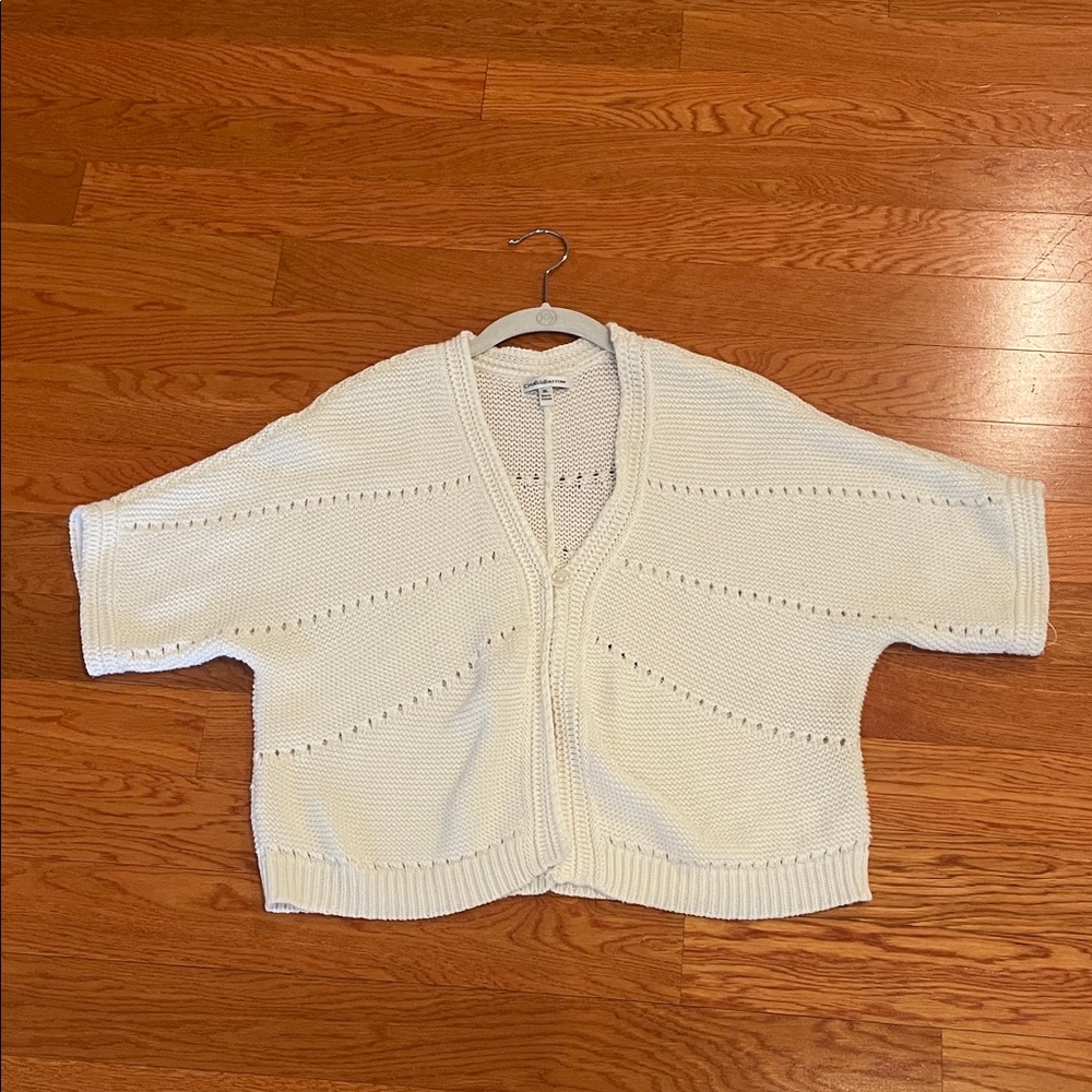 Croft & Barrow Women's Cream Open-Front‎ Cardigan